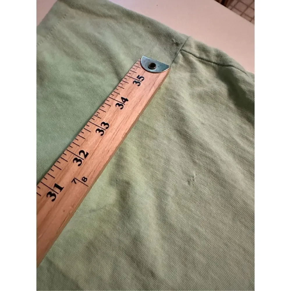 Vintage 7 Up Youth XL Green Graphic Shirt Single Stitch USA made repaired Artex